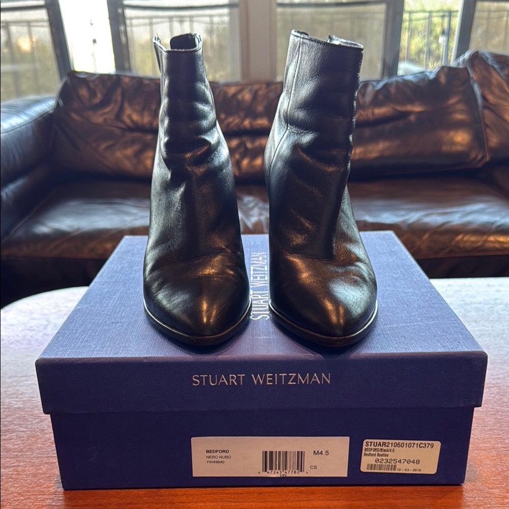 Stuart Weitzman Black Leather Women's Boots